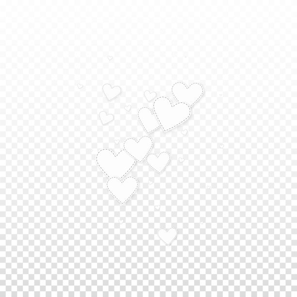 白心情人节的爱情五彩纸屑爆炸了图片下载