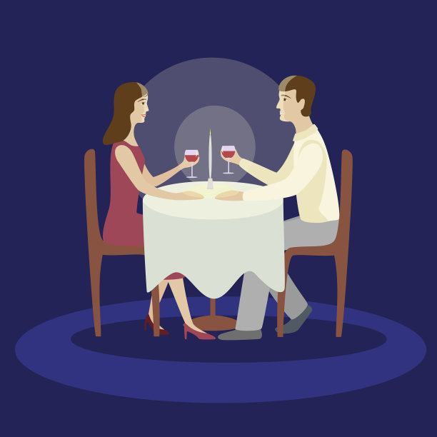 浪漫的家庭晚餐情人节晚餐公寓图片下载