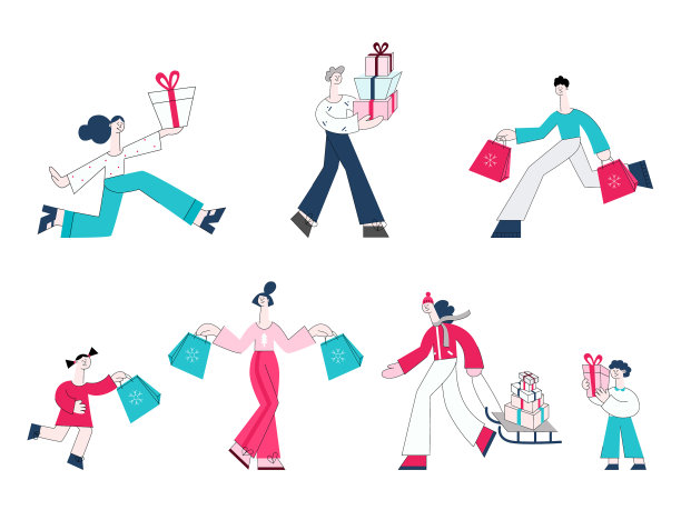 一群购物的人图片下载