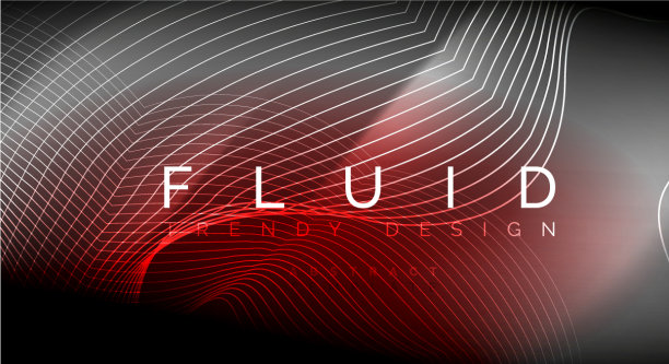 霓虹发光的流体波线魔法能量空间图片下载