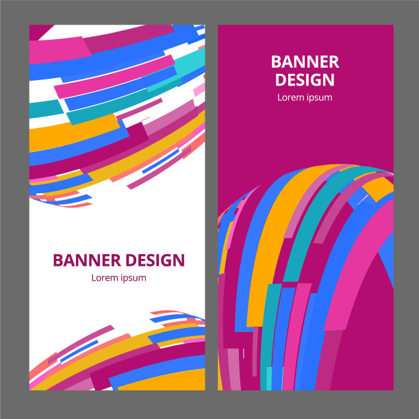 旗帜背景设计彩色现代抽象图片下载