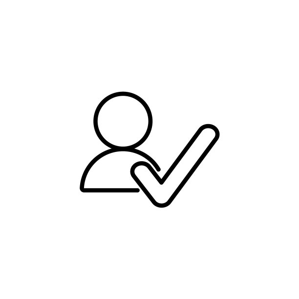 添加到联系人的网页线性图标（黑底白字）图片下载