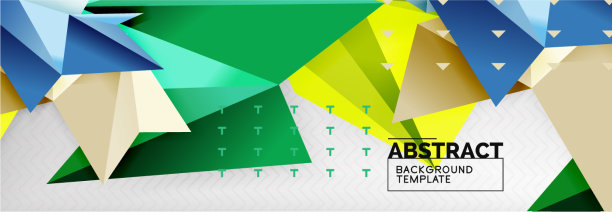 镶嵌三角形三维形状组成几何图片下载