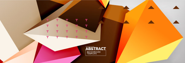 三维多边形形状几何背景图片下载