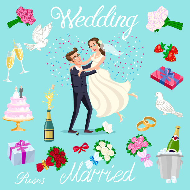 9、设婚期刚结婚的新人心有灵犀图片下载