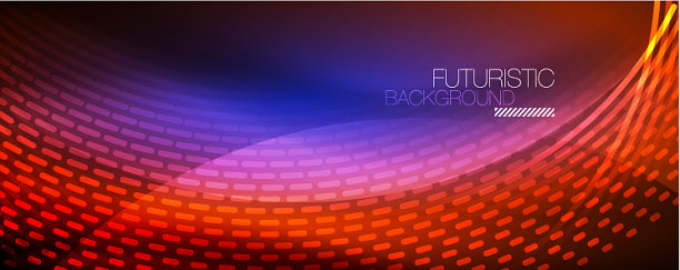 发光粒子在黑暗的霓虹空间魔术图片下载