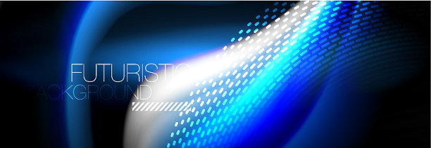 流体色霓虹波线背景霓虹图片下载