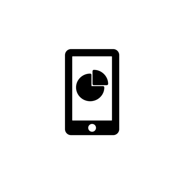 带有商业图表的智能手机Web线条图标图片下载