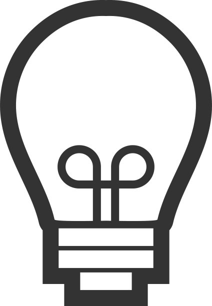 灯泡图形图标设计模板图片下载