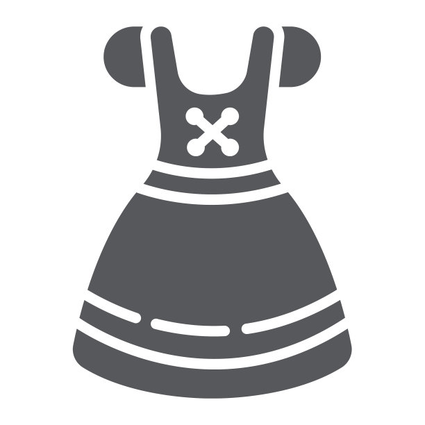 紧身连衣裙和奥地利图案的图标图片下载