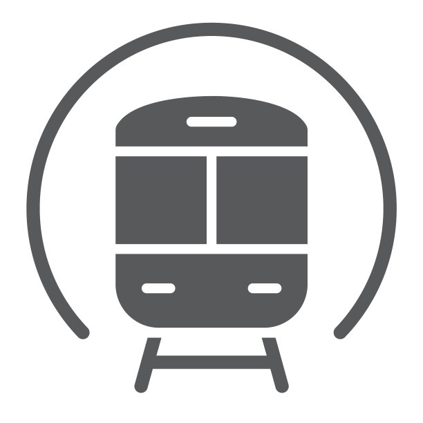 火车标志图标，铁路和地铁旅行标志图片下载
