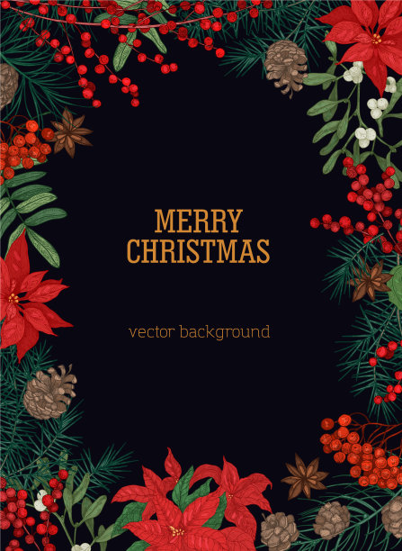 圣诞贺卡模板与节日愿望图片下载