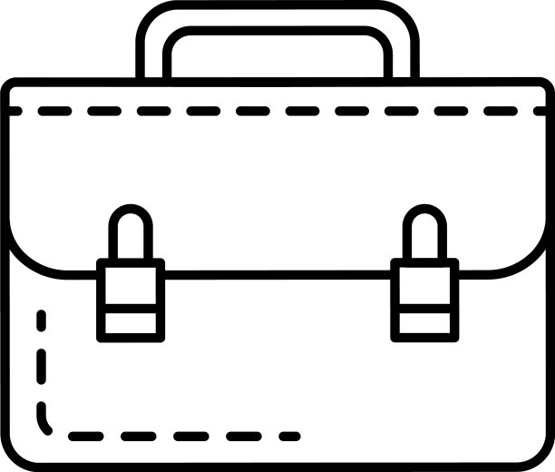 皮包图标轮廓风格图片下载