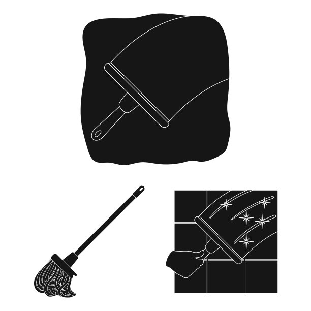 拖把和扫帚图标设置图片下载