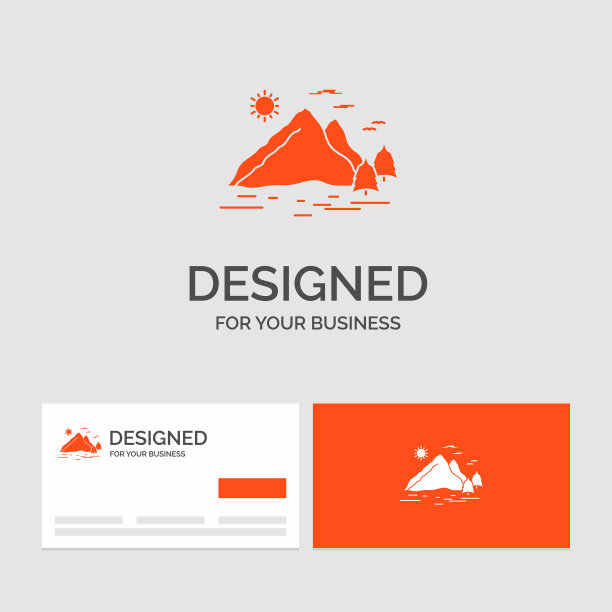 企业标识模板为自然山景图片下载