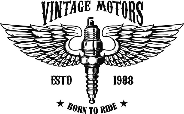 飞翼摩托车火花塞设计元件为图片下载