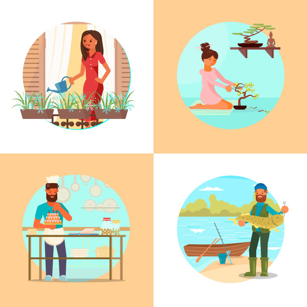 人们享受着自己的爱好图片下载