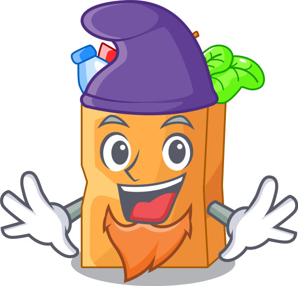 小精灵食品袋包装形状卡通图片下载