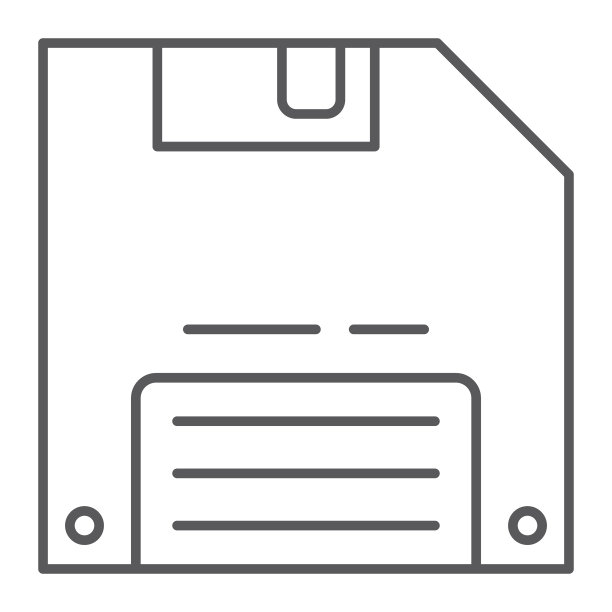 游戏保存数据磁盘细线图标图片下载