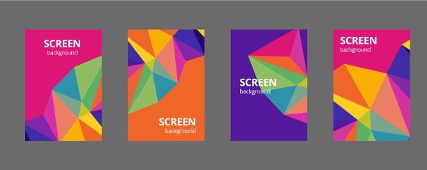 由多色多边形组成图片下载