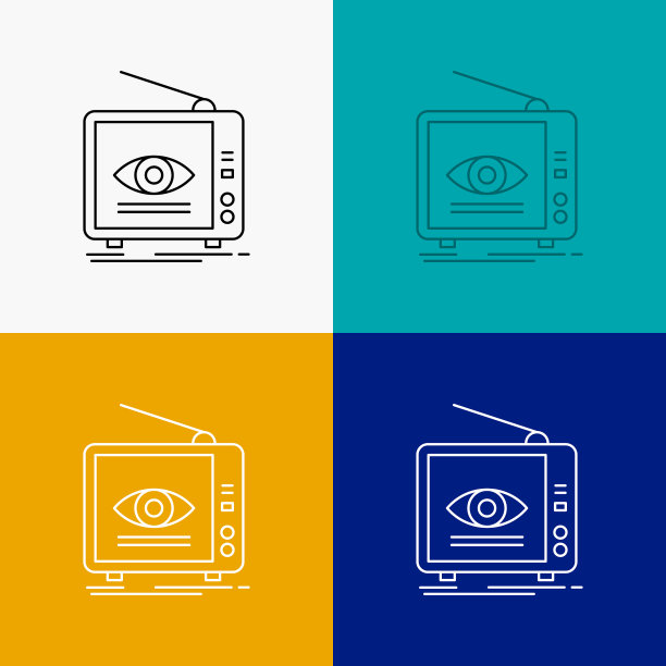 广告广播营销电视电视图标结束图片下载