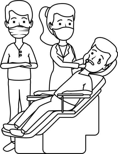 几个牙医和病人在手术中图片下载