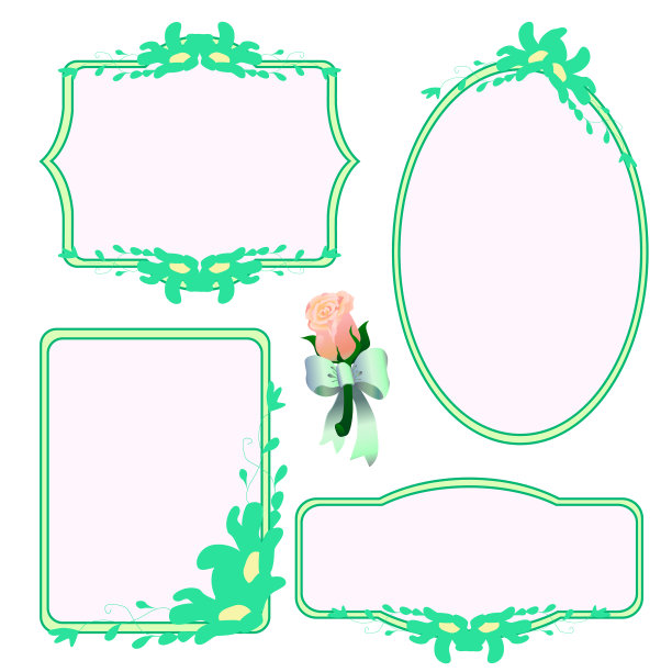 一套装饰镜框图片下载