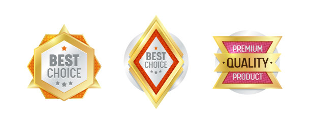 优质标签徽章优质证书设计图片下载