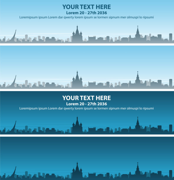 莫斯科天际线活动横幅图片下载