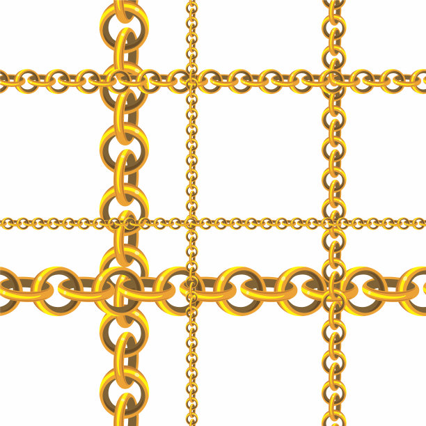 无缝背景与金链图片下载
