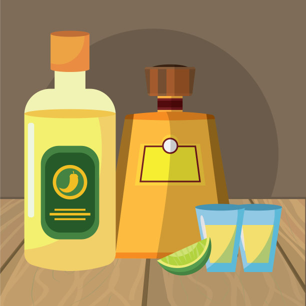 餐厅桌上的墨西哥卡通图标图片下载