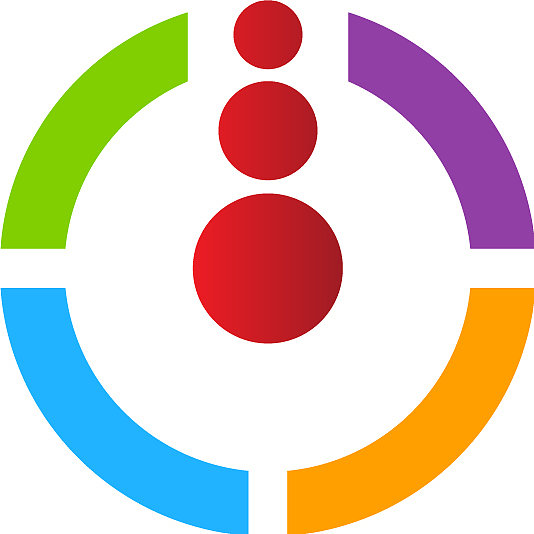 圆形圆形形状的彩色标志图片下载