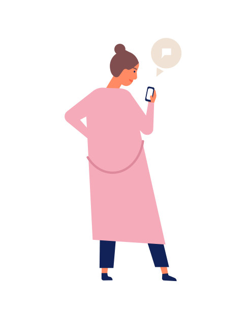 可爱的年轻女人或青少年聊天或发短信图片下载