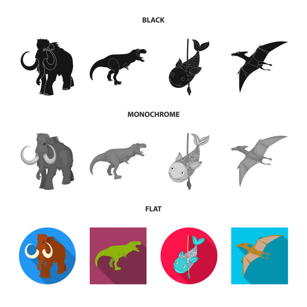 设计动物和人物符号集图片下载