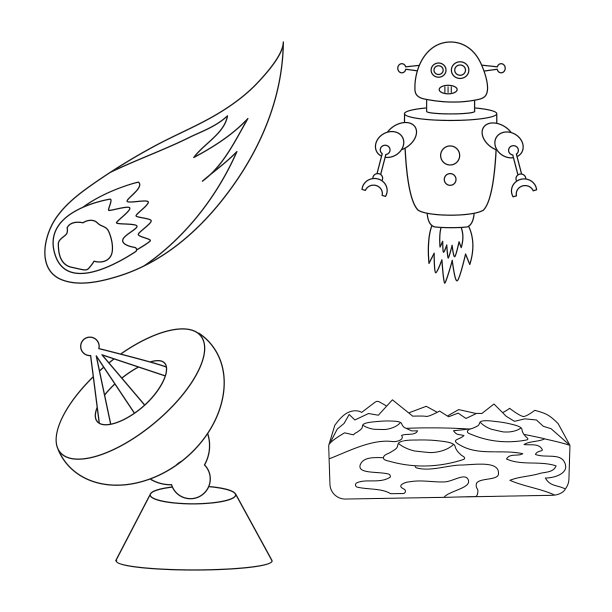 空间和星系图标设置图片下载