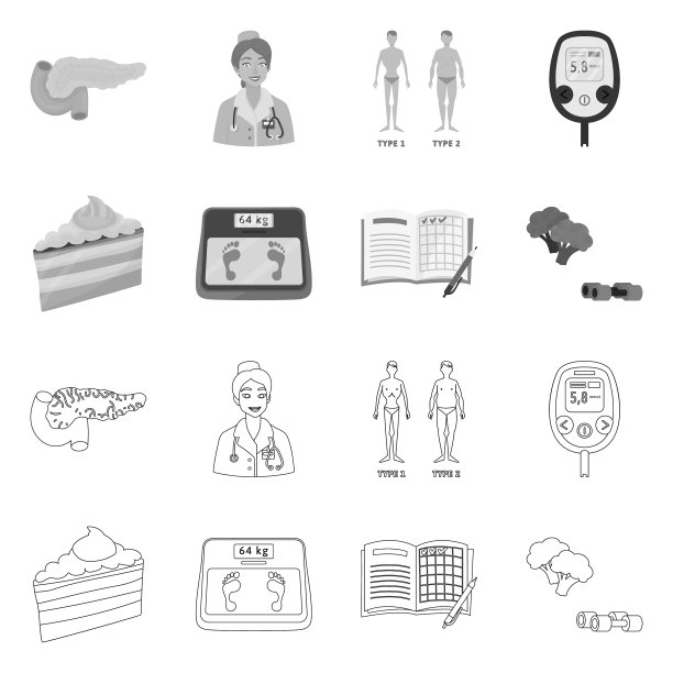 设计饮食和治疗图标图片下载