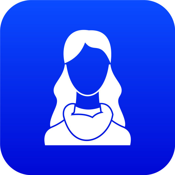 女性图标数码蓝图片下载