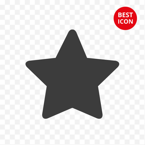 五角星标志黑色星标志图片下载