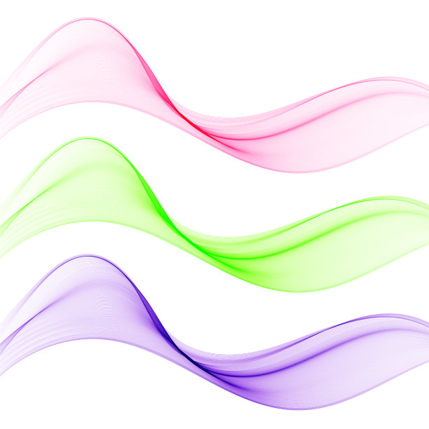 套抽象色波烟透明蓝图片下载