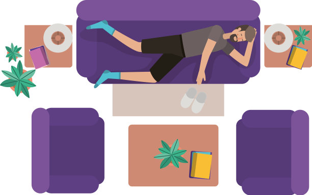 鸟瞰图的人休息的化身角色图片下载