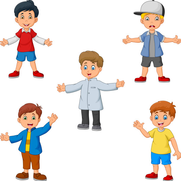 卡通男孩套装图片下载