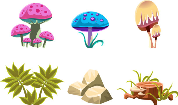 平面设置自然景观元素为图片下载