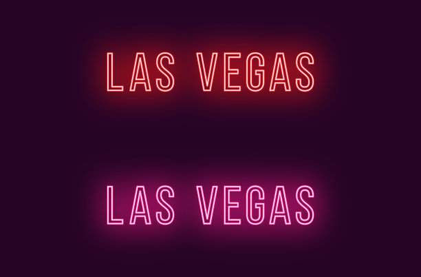美国拉斯维加斯市的霓虹灯名称图片下载