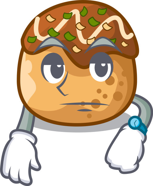 等待章鱼烧球状卡通图片下载