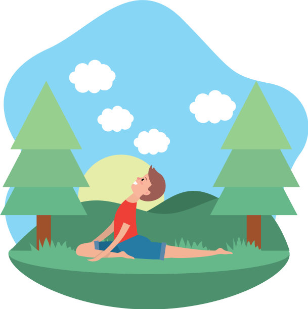 健身男练习瑜伽图片下载