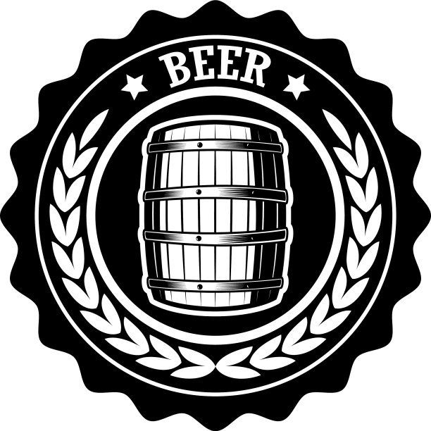 复古啤酒标签设计元素为标志标签图片下载