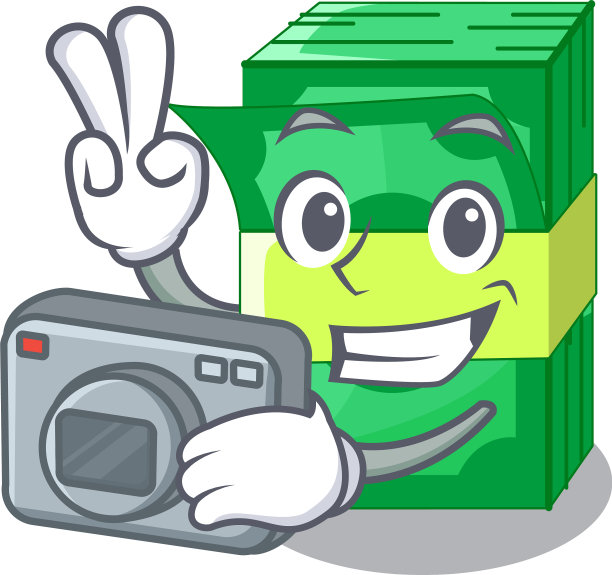 摄影师堆叠金钱美元的银行性格图片下载