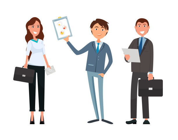 女商人和商人的商务会议图片下载