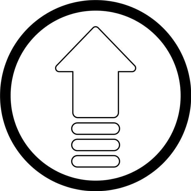上传箭头向上按钮黑白图片下载