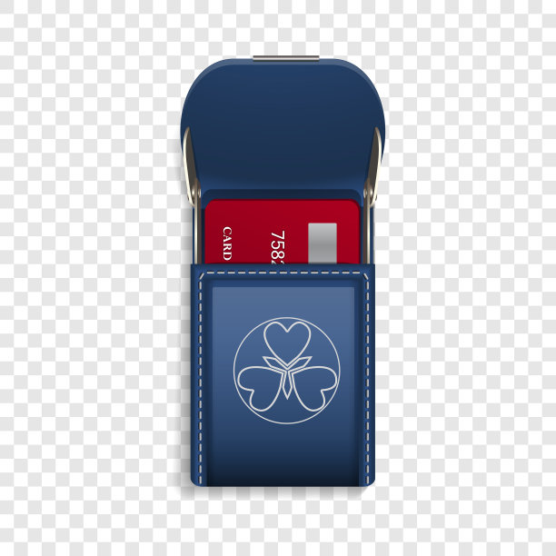 信用卡口袋图标现实风格图片下载